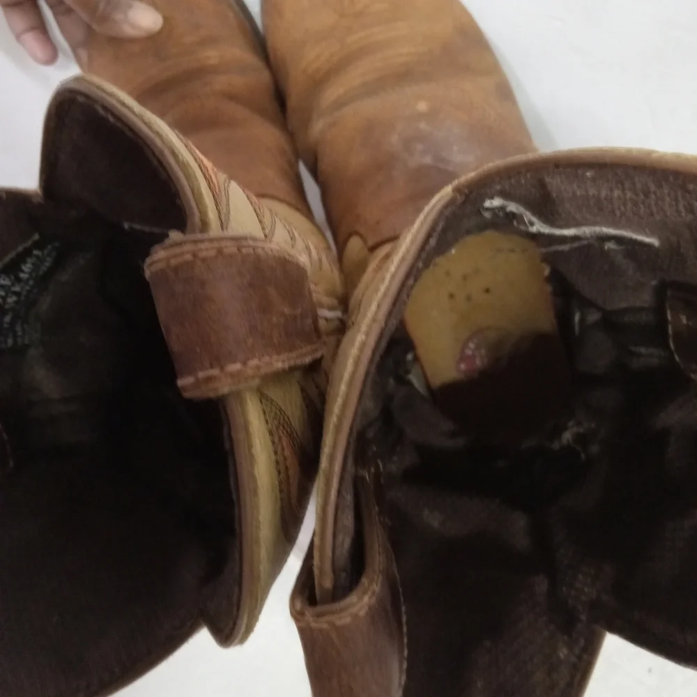 Justin Boots Original Stampede Steel Toe Work Leather Size 9EE
